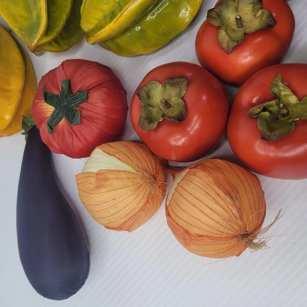 Faux Fruit and Vegetable Assortment Home Decor Mixed Lot Realistic Prop